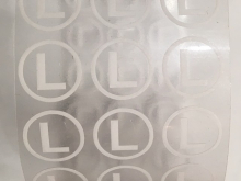 Размер термотрансферный 15мм (12шт) L белый Размер термотрансферный 15мм (12шт) L белый