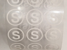 Размер термотрансферный 15мм (12шт) S белый Размер термотрансферный 15мм (12шт) S белый