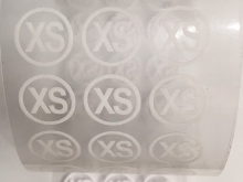 Размер термотрансферный 15мм (12шт) XS белый Размер термотрансферный 15мм (12шт) XS белый