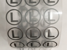 Размер термотрансферный 15мм (12шт) L серебро Размер термотрансферный 15мм (12шт) L серебро