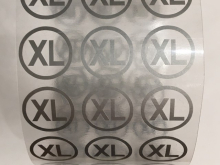 Размер термотрансферный 15мм (12шт) XL серебро Размер термотрансферный 15мм (12шт) XL серебро