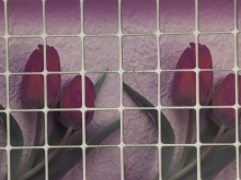 Украшения клеевые квадраты тюльпаны 17смх11см
