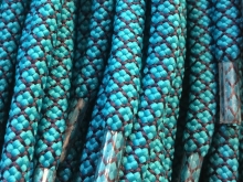 Шнурок круглый 6мм №32 1,25м морская волна с синим