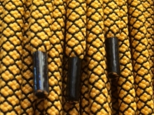 Шнурок круглый 6мм №32 1,25м желтый с чёрным