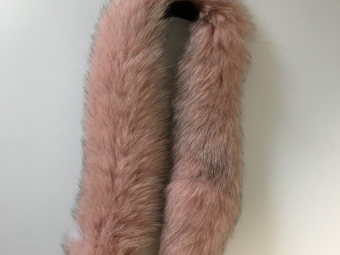 Опушка наутральный мех песец 70см пудра Опушка наутральный мех песец 70см пудра