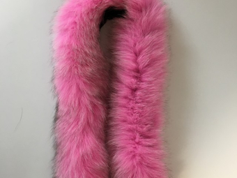Опушка наутральный мех песец 70см розовый Опушка наутральный мех песец 70см розовый