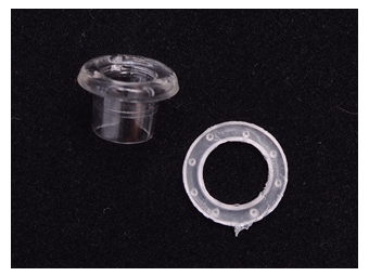 Блочка (люверс) 5мм №3 (1000шт) прозрачная Блочка (люверс) 5мм №3 (1000шт) прозрачная