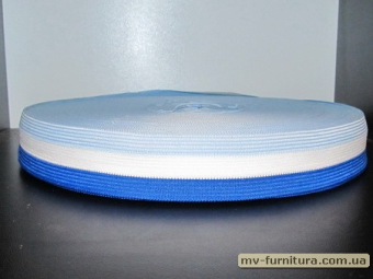 Тесьма флаг 30мм (100м) сине-голубой Тесьма флаг 30мм (100м) сине-голубой