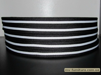 Тесьма ТЖ флаг 10мм (50м) черно-белый Тесьма ТЖ флаг 10мм (50м) черно-белый