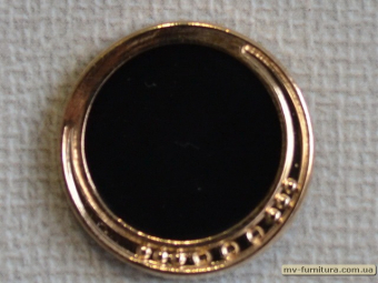 Кнопка декоративная №20 черная золото (1000шт) Кнопка декоративная №20 черная золото (1000шт)