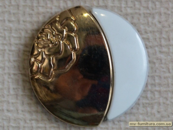 Кнопка декоративная №7 белая золото (1000шт) Кнопка декоративная №7 белая золото (1000шт)