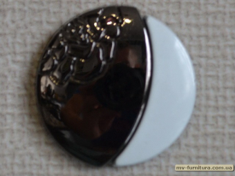 Кнопка декоративная №3 белая блек (1000шт) Кнопка декоративная №3 белая блек (1000шт)