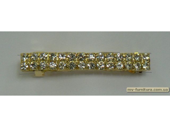 Заколка автомат камень 2ряда 6см золото Заколка автомат камень 2ряда 6см золото