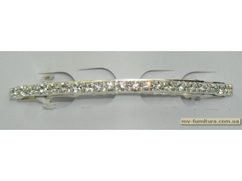Заколка автомат камень 1ряд дуга 8см серебро Заколка автомат камень 1ряд дуга 8см серебро