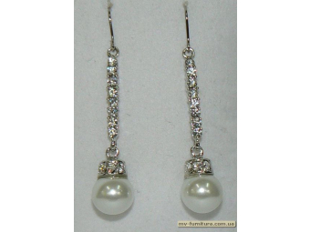 Серьги декор серебро камень белый жемчуг 5 см. Серьги декор серебро камень белый жемчуг 5 см.