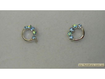 Гвоздик класика серебро камень голубой веночек Гвоздик класика серебро камень голубой веночек