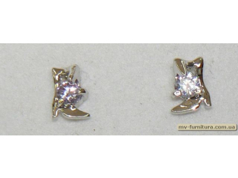 Гвоздик класика серебро камень голубой сапог Гвоздик класика серебро камень голубой сапог