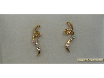 Гвоздик декор золото камень белый узелок 2см. Гвоздик декор золото камень белый узелок 2см.