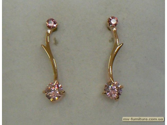 Гвоздик декор золото камень розовый ветка 3см. Гвоздик декор золото камень розовый ветка 3см.