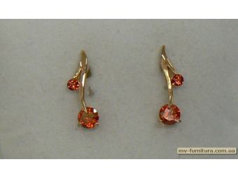 Гвоздик декор золото камень красный вишенка 2см. Гвоздик декор золото камень красный вишенка 2см.