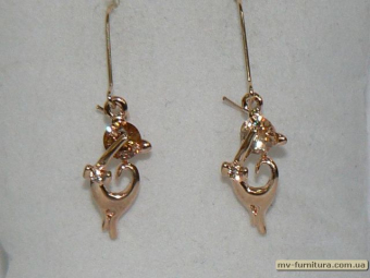 Серьги класика золото камень желтый кошка Серьги класика золото камень желтый кошка