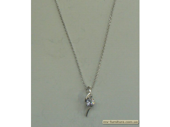 Кулон цепочка серебро камень голубой 1камень (22см) Кулон цепочка серебро камень голубой 1камень (22см)