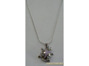 Кулон цепочка серебро камень фиолетовый божья коровка (22см) Кулон цепочка серебро камень фиолетовый божья коровка (22см)