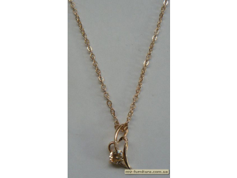 Кулон цепочка золото камень желтый листик (22см) Кулон цепочка золото камень желтый листик (22см)