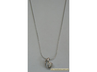 Кулон цепочка серебро камень белый крыло (22см) Кулон цепочка серебро камень белый крыло (22см)