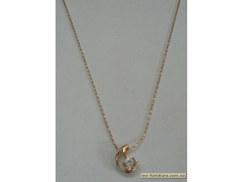 Кулон цепочка золото камень белый крыло (22см) Кулон цепочка золото камень белый крыло (22см)