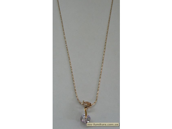 Кулон цепочка золото камень фиолетовый волна на камне (22см) Кулон цепочка золото камень фиолетовый волна на камне (22см)