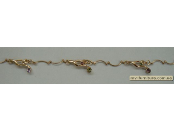 Браслет цепочка золото №18 камень цветной ветка 19см Браслет цепочка золото №18 камень цветной ветка 19см