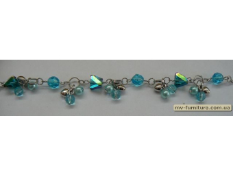 Браслет цепочка серебро №63 пластмасса жемчуг металл голубой 11 элементов 20см Браслет цепочка серебро №63 пластмасса жемчуг металл голубой 11 элементов 20см