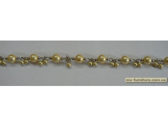 Браслет цепочка серебро №73 жемчуг желтый (8мм) 20см Браслет цепочка серебро №73 жемчуг желтый (8мм) 20см