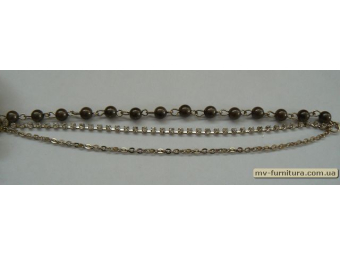 Браслет цепочка серебро №81 жемчуг камень коричневый 3нитки 20см Браслет цепочка серебро №81 жемчуг камень коричневый 3нитки 20см