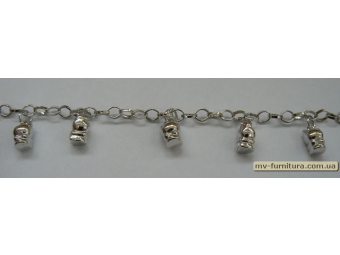 Браслет цепочка №88 металл никель 5 элементов кошка 20см Браслет цепочка №88 металл никель 5 элементов кошка 20см