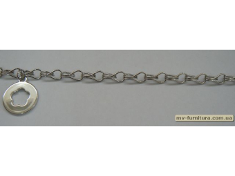 Браслет цепочка №97 металл никель 1 элемент круг 20см Браслет цепочка №97 металл никель 1 элемент круг 20см