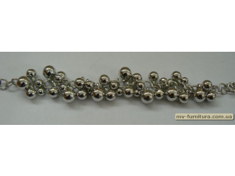 Браслет цепочка №105 металл никель шарики 20см Браслет цепочка №105 металл никель шарики 20см