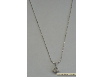 Кулон цепочка №36 серебро камень белый стрела (20см) Кулон цепочка №36 серебро камень белый стрела (20см)