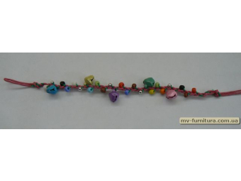 Раста-веревочка №5 малиновый бубенчики 25см Раста-веревочка №5 малиновый бубенчики 25см