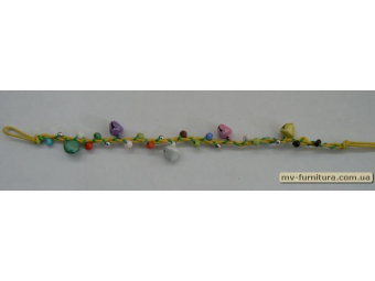 Раста-веревочка №5 желтый бубенчики 25см Раста-веревочка №5 желтый бубенчики 25см