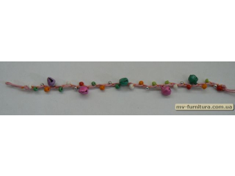 Раста-веревочка №5 розовый бубенчики 25см Раста-веревочка №5 розовый бубенчики 25см