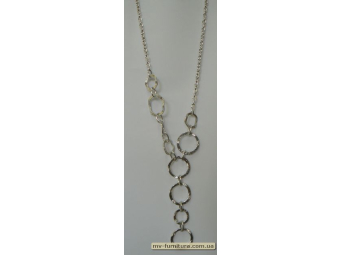 Колье цепочка серебро №17 металл белый пластины этник (38см) Колье цепочка серебро №17 металл белый пластины этник (38см)