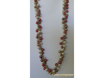 Бусы цепи серебро №16 жемчуг цветной (7мм) застежка (28см) Бусы цепи серебро №16 жемчуг цветной (7мм) застежка (28см)