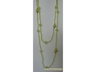 Бусы бисер №26 стекло+жемчуг зеленый 2 in 1 (без застежки) (80см) Бусы бисер №26 стекло+жемчуг зеленый 2 in 1 (без застежки) (80см)