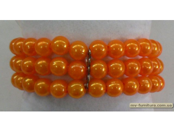 Браслет резинка №147 жемчуг (6мм) оранжевый 3 ряда Браслет резинка №147 жемчуг (6мм) оранжевый 3 ряда