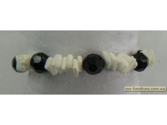 Браслет резинка №149 пластмасса белый слойка Браслет резинка №149 пластмасса белый слойка