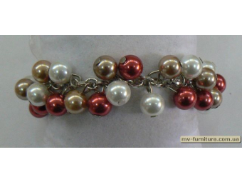 Браслет цепочка серебро №150 жемчуг (7мм) цветной 18см Браслет цепочка серебро №150 жемчуг (7мм) цветной 18см