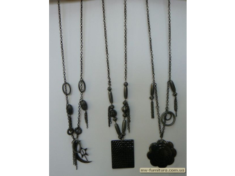 Бусы цепи блекникель №117 ЭКС пластмасса+металл пластина Бусы цепи блекникель №117 ЭКС пластмасса+металл пластина