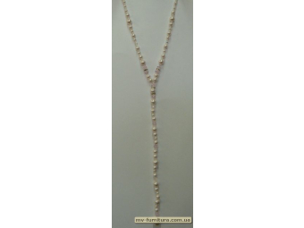 Бусы жемчуг №136 камень+стекло+бисер белый застежка (41см) Бусы жемчуг №136 камень+стекло+бисер белый застежка (41см)